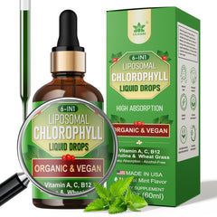 Organic chlorophyll liposomal drops 2 oz bottle
