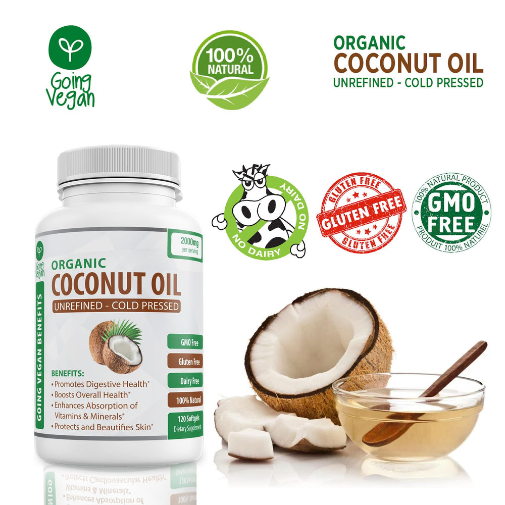 Ingredients label for Organic Coconut Oil Capsules