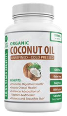 MCT-rich coconut oil capsules close-up
