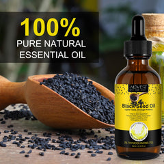 Organic cold-pressed black seed oil in 60ml bottle