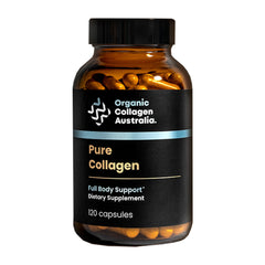 Bottle of Organic Collagen Australia hydrolyzed capsules