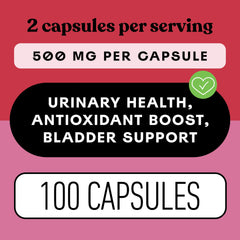 Organic Cranberry Capsules packaging and bottle