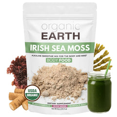 Organic Earth Irish Sea Moss Powder 8oz pouch front