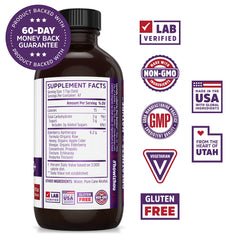 Organic elderberry extract bottle for immune support