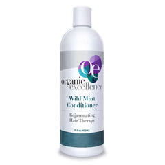 Organic Excellence Wild Mint Conditioner bottle front view with toxin-free moisturizing formula.