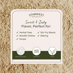 Close-up of fine organic ginger powder