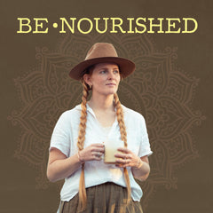 Measuring spoon with Organic Golden Milk Powder ready to mix