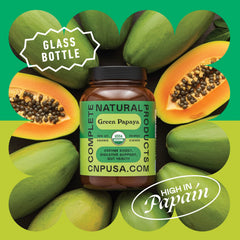 Organic green papaya powder ingredients