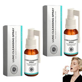 Organic Herbal Lung Cleansing Spray bottle on white background