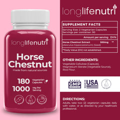 Organic Horse Chestnut seed extract vegetarian capsules