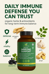 Front packaging of HerbVitality Organic Immune Support