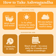 Adrenal balance concept with Ashwagandha capsules