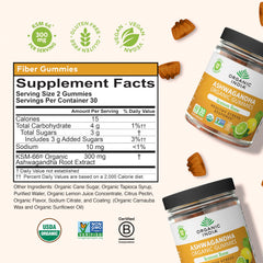 60-count bottle of Organic India Ashwagandha Gummies