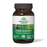 Organic India Liver Kidney Cleanse Detox Repair bottle label close-up