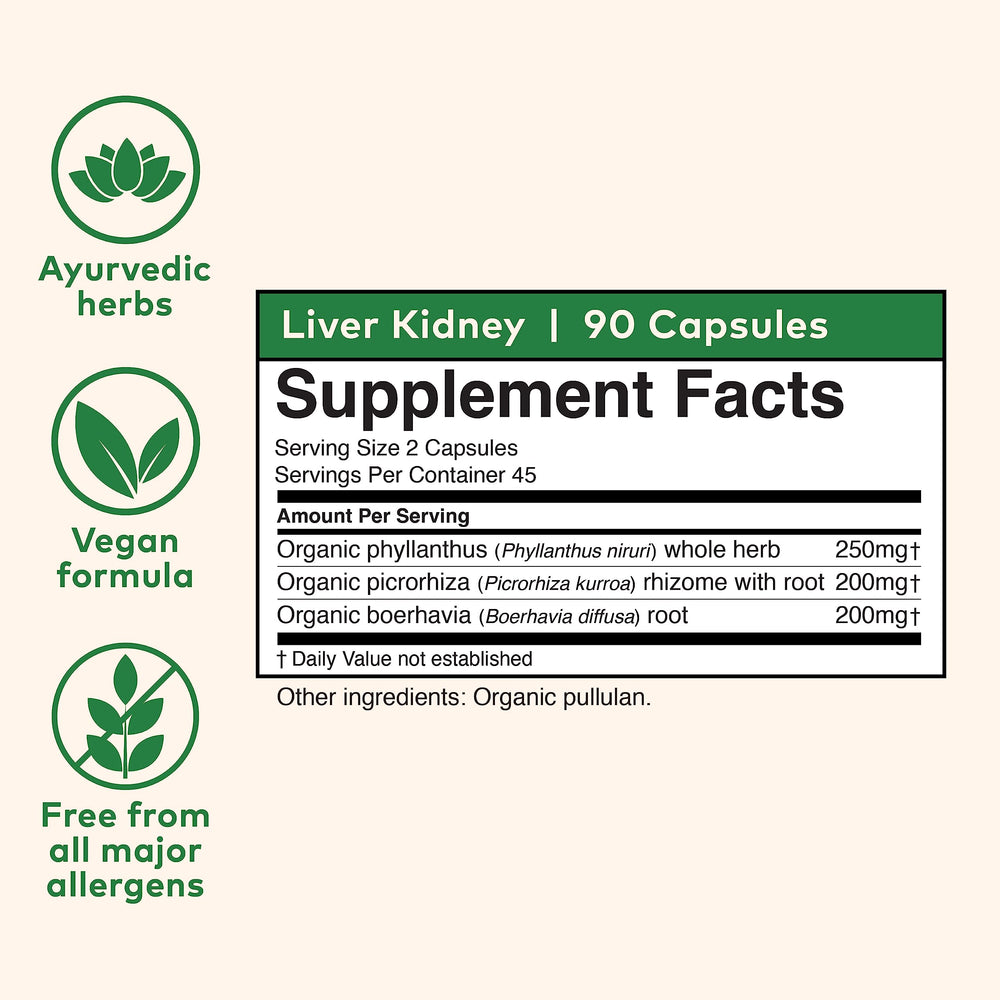 Punarnava root and other herbs in herbal blend