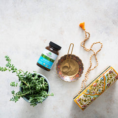 Organic India Memory herbal blend bottle emphasizing brain health and focus