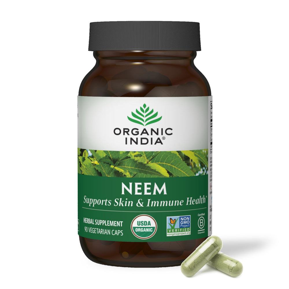 Organic India Neem Leaf Capsules bottle with 90 count