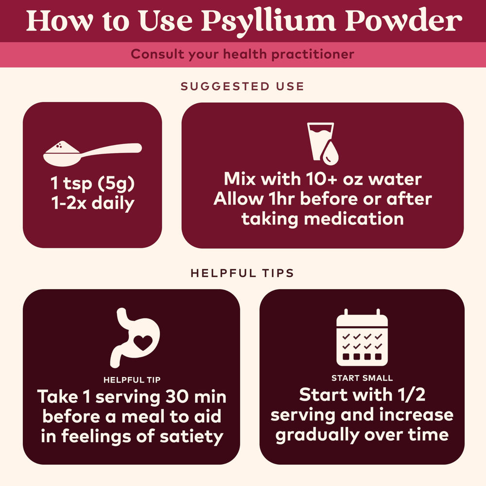 Organic India Psyllium powder dissolves easily in water for smooth digestion.