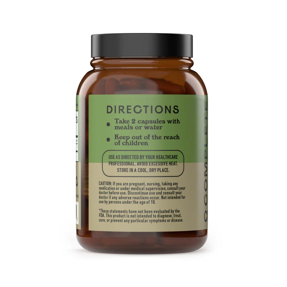 Close-up of organic inulin capsules 520mg