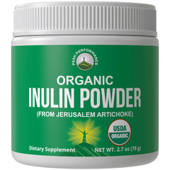 Organic inulin powder sourced from Jerusalem Artichoke plant