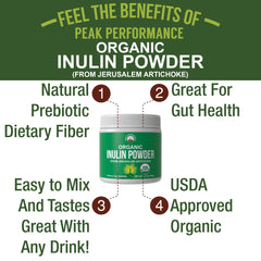 Close-up of Jerusalem Artichoke-based inulin powder