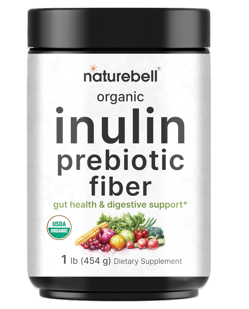 Organic inulin prebiotic fiber powder 1lb sourced from chicory root