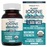 Organic iodine supplement bottle with Sea Vegetable Complex