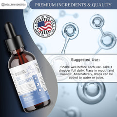 Organic ionic zinc sulfate liquid bottle label