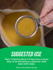 Nutrition label on Organic Kudzu Root Extract powder