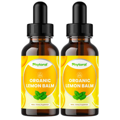 Front view of Organic Lemon Balm Liquid Extract bottle (2 oz)