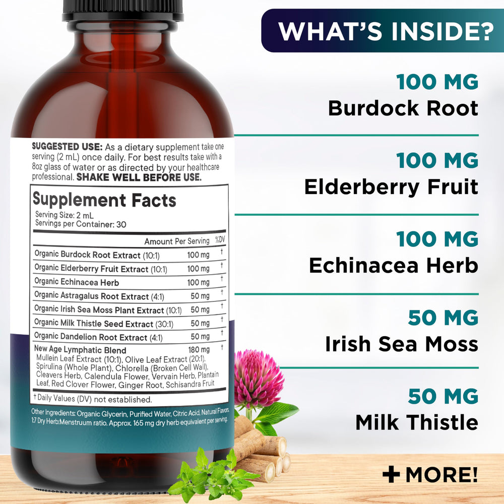 Close-up of product label showing vegan, non-GMO and alcohol-free indicators