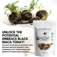 USDA Organic and Non-GMO labels on maca powder packaging