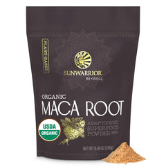 Organic Yellow Maca Root Powder in measuring scoop