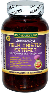 Front view of Organic Milk Thistle Capsules bottle, 180-count