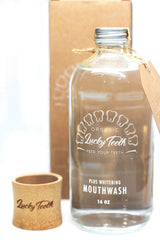 Organic Mouthwash in a 16 oz glass bottle