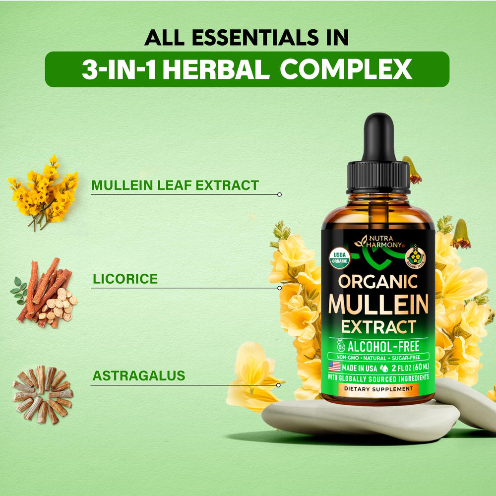 Organic mullein leaf extract ingredients label