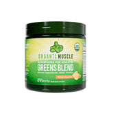 Organic Muscle Super Greens Powder container with label