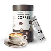 Front view of Organic Mushroom Coffee with Cordyceps, Shiitake, and Chaga packaging.