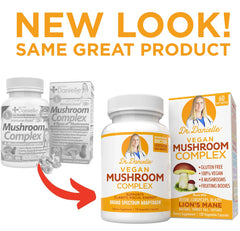 Ingredients featuring Lion's Mane, Cordyceps, and Reishi in Organic Mushroom Complex