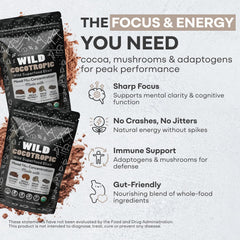 Ingredients label for Organic Cocotropic Mushroom Hot Chocolate