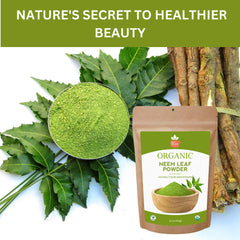 USDA Organic certification label on neem powder package