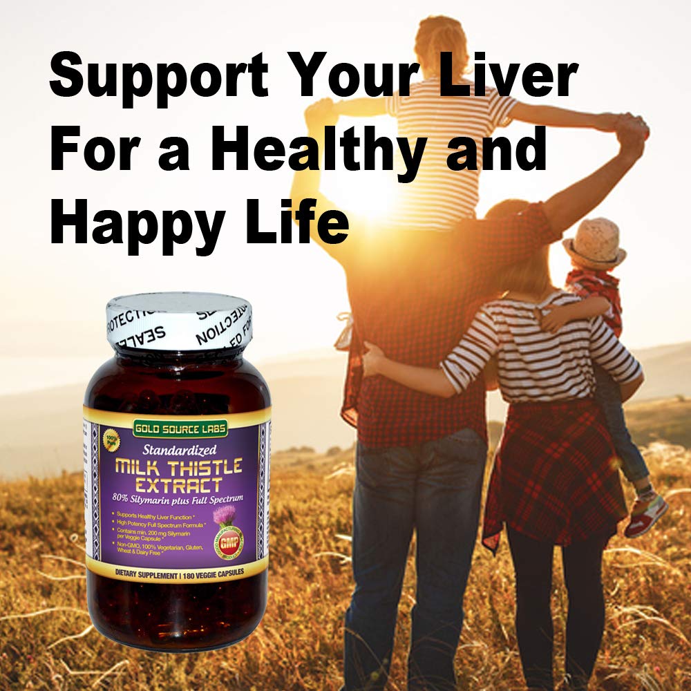 Organic, non-GMO, gluten-free milk thistle capsules