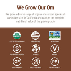 Organic, Non-GMO, Gluten-Free, Vegan labels