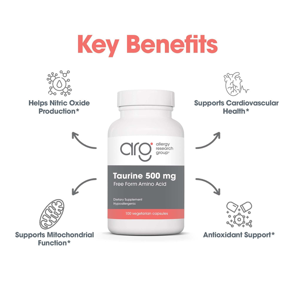 Organic pure taurine 500mg supplement