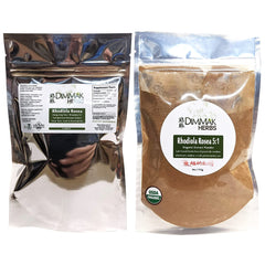 Close-up of Rhodiola Rosea 5:1 extract powder in bag
