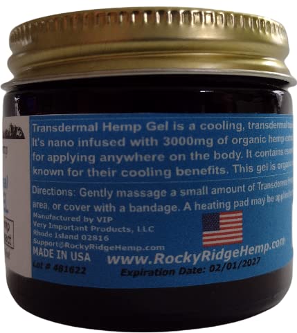 Product label showing 3000mg hemp extract