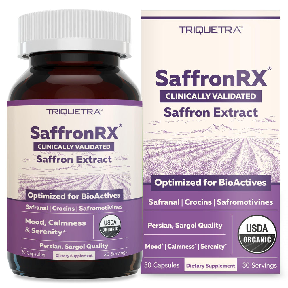 Bottle of Organic Saffron Extract with optimized formula