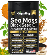 Hero image of Organic Sea Moss Black Seed Oil Ashwagandha Capsules bottle