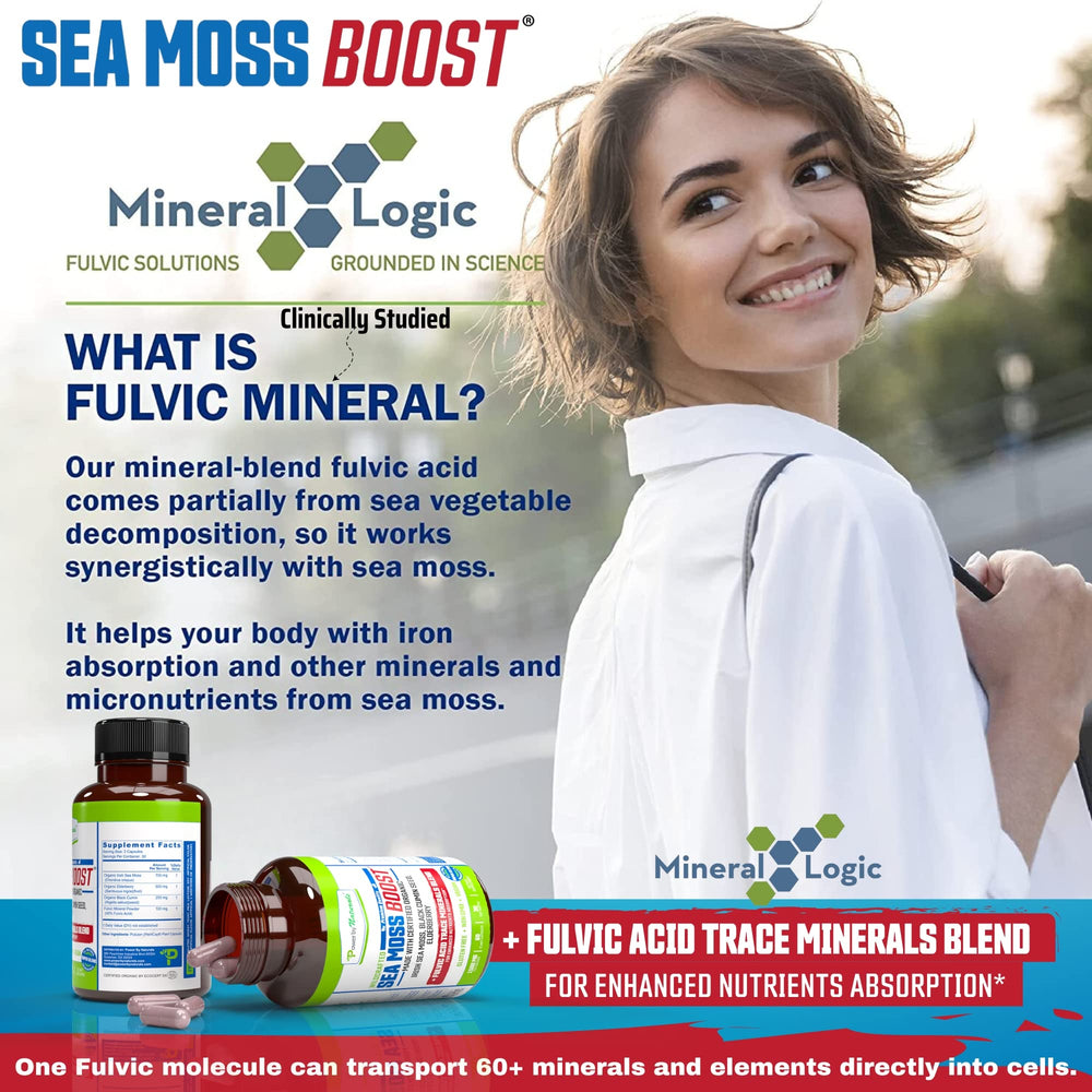 Organic sea moss powder with elderberry and minerals