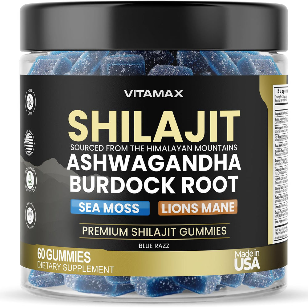 organic shilajit gummies blue razz main image